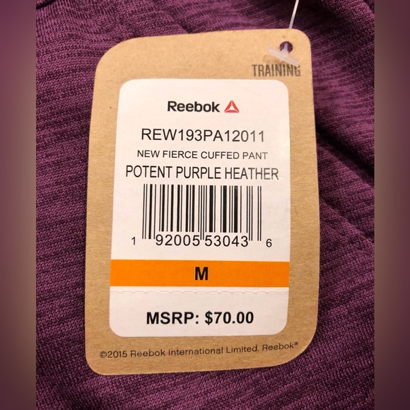 NWT Reebok New Fierce Cuffed Potent Pant - Picture 5 of 9